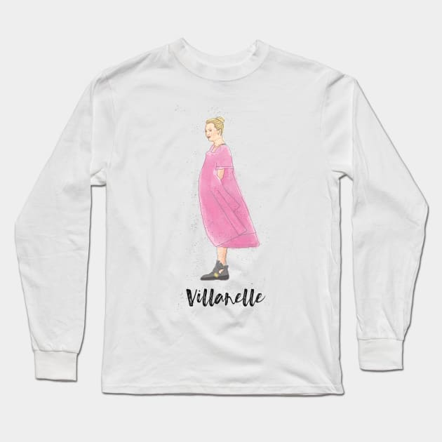 Watercolour Villanelle Long Sleeve T-Shirt by BasicBeach